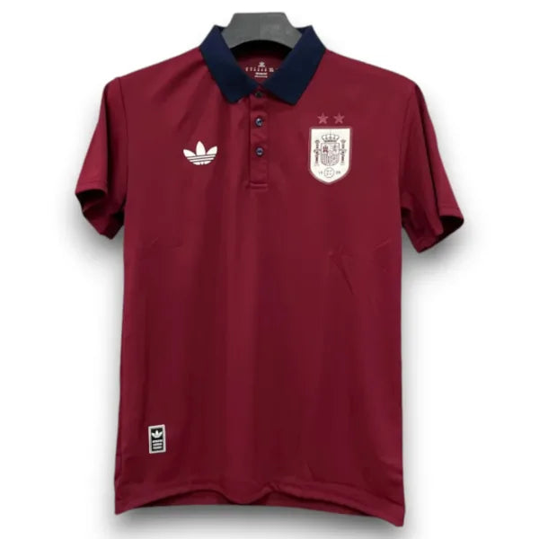 Polo España 2026-2027 Rojo/Azul Entrenamiento Dos Estrellas