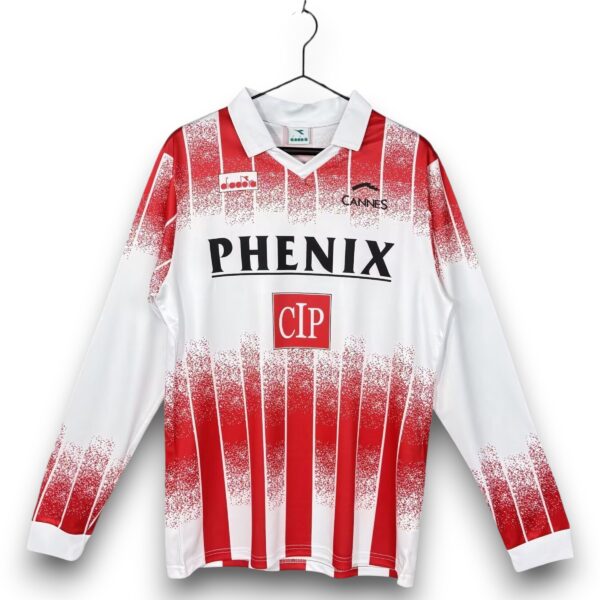 Camiseta AS Cannes 1991-1992 Local Manga Larga