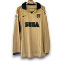 Camiseta Arsenal 2001-2002 Visitante Manga Larga